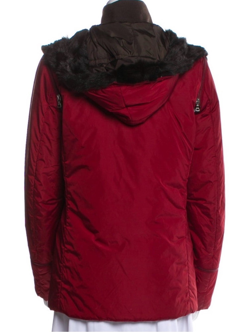 Prada red parka jacket with hood - Picture 3 of 16